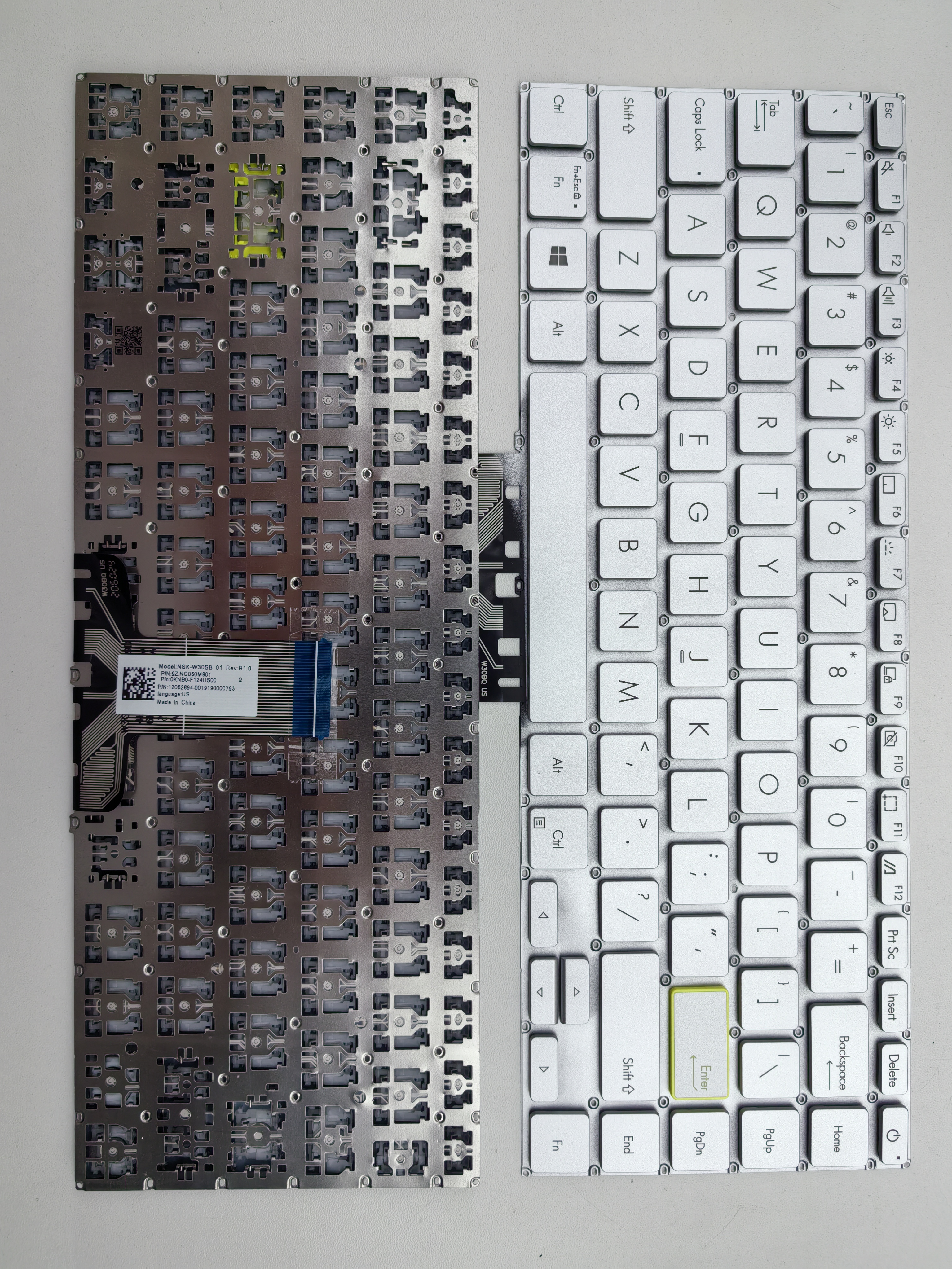 Picture of New Replacement Laptop Keyboard For ASUS S433/X421/S4600/V4050F/E410M SILVER US Layout